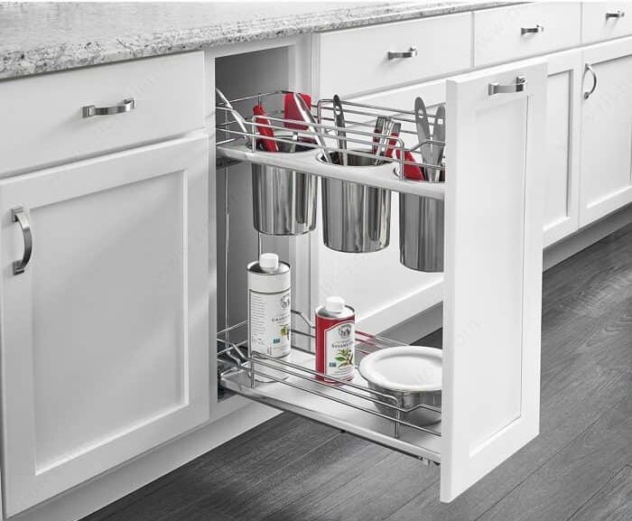 Pull Out System with Utensil Storage